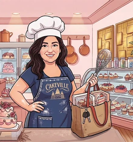 Lina, cake chef and founder of Cakeville