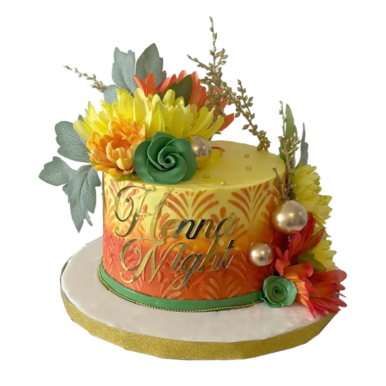 Sweet Henna Night wedding cake by Cakeville
